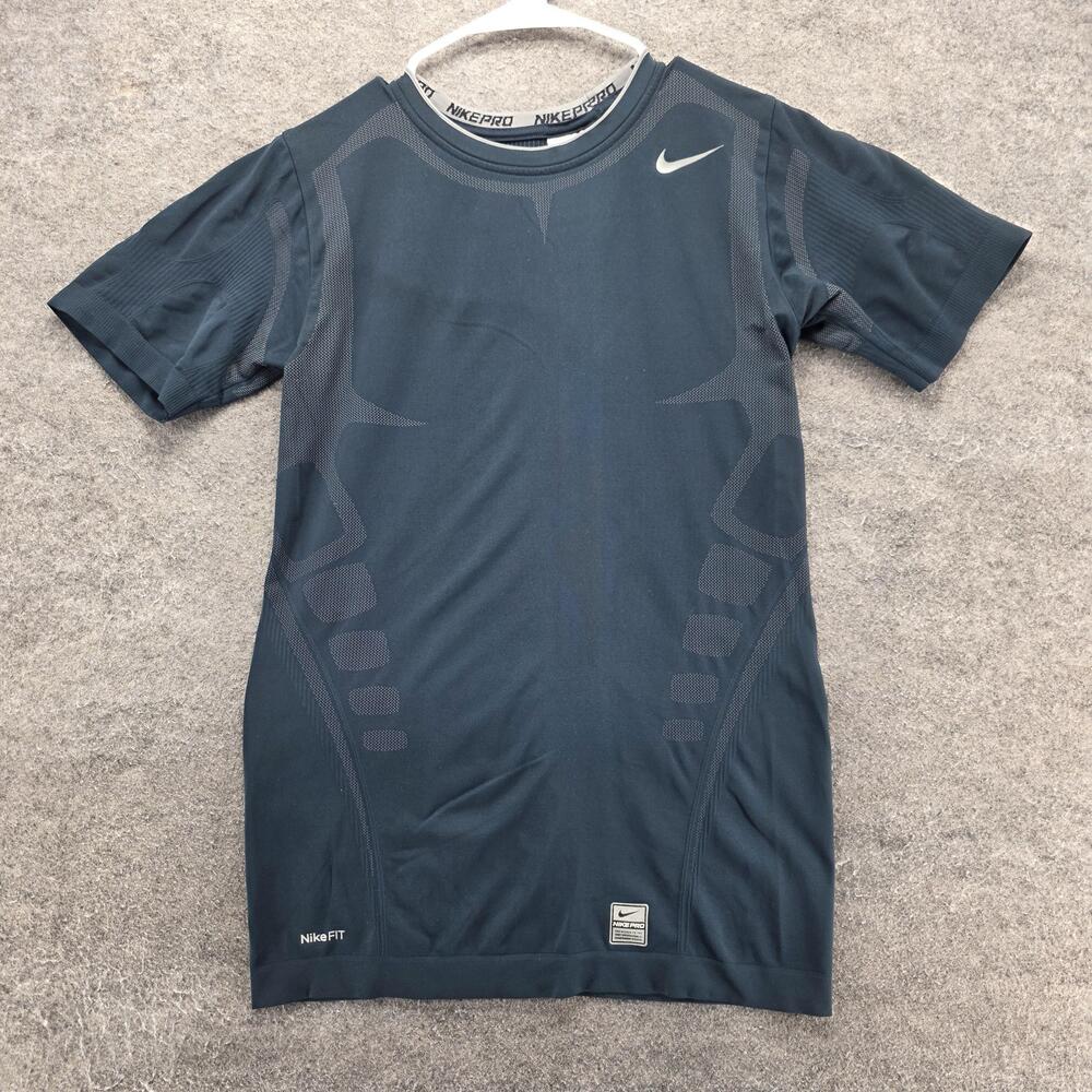 Nike Shirt Mens L Blue Short Sleeve Jersey Nike Pro Moisture Wicking Athletic
